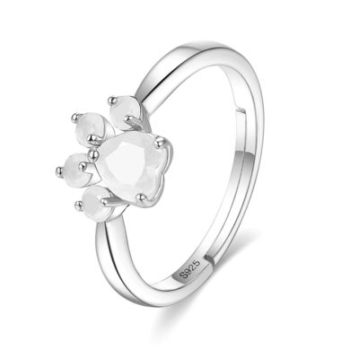 0.9cm anéis da garra do gato do ouro de Sterling Silver Jewelry Rings 10k de 2,05 gramas