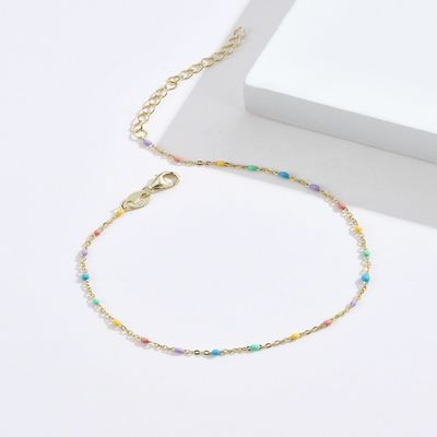 21.2cm bracelete S925 do zirconita de Sterling Silver Rainbow Bracelet Unisex de 0,8 gramas