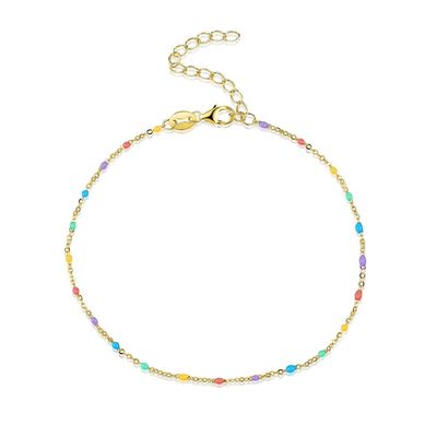 21.2cm bracelete S925 do zirconita de Sterling Silver Rainbow Bracelet Unisex de 0,8 gramas