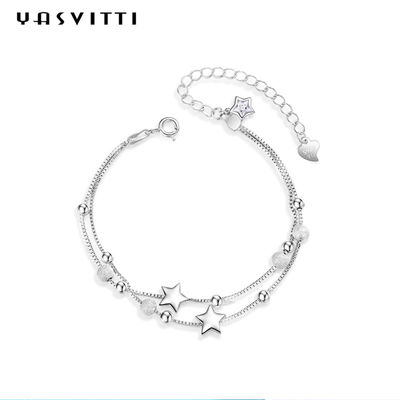 ODM do bracelete do slider da bola de 20.5cm 3gram Sterling Silver Jewelry Bracelets Silver