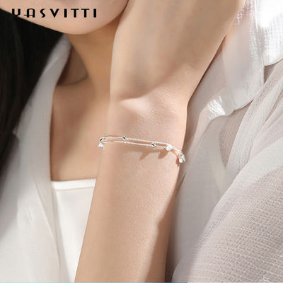 ODM do bracelete do slider da bola de 20.5cm 3gram Sterling Silver Jewelry Bracelets Silver