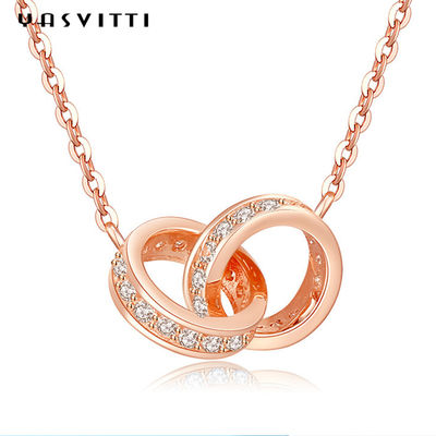 a colar de prata 18k da corrente 2.08g de 6.7X8.2mm chapeia a colar dobro do laço
