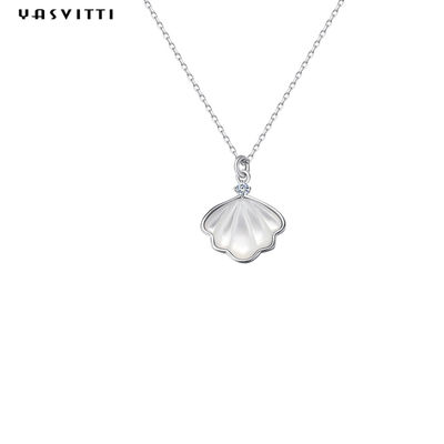 Pérola Shell Natural Clavicle Chain Necklace 925 Sterling Silver Necklace