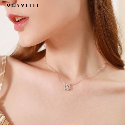 2g colar 1.64ft da zircônia da noiva 18k Sterling Silver Pendant Necklace Cubic
