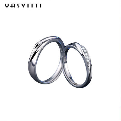 anel torcido na moda da faixa de 0.7in 0.06oz Sterling Silver Jewelry Rings Mother