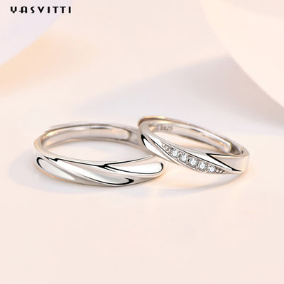anel torcido na moda da faixa de 0.7in 0.06oz Sterling Silver Jewelry Rings Mother