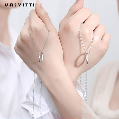 colar de prata contínua de aço inoxidável de Ring Necklace 0.14oz do amor de 2mm 33ft