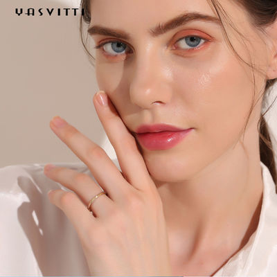 GV da aliança de casamento S925 Sterling Silver Couple Rings de 0.21cm 0.07oz Mobius