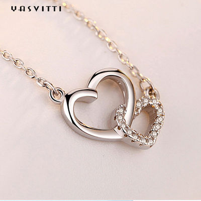 ODM Valentine Silver Heart Pendant Necklace do pendente do coração do ouro branco de 2.17g 18in