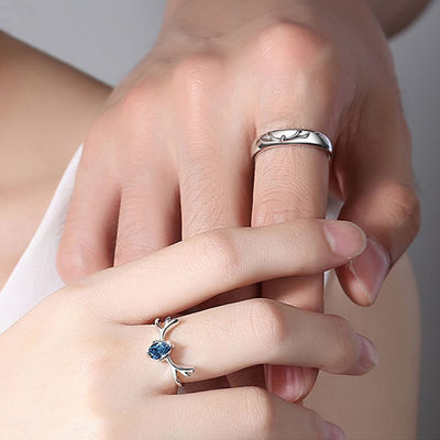 anel clássico do zircão de prata da noiva de 4.13mm 1.68g Sterling Silver Jewelry Rings S990