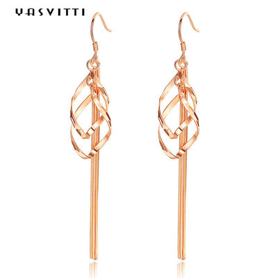OEM boêmio Valentine Gold Earring Hooks dos brincos do estilo 3.5g de 7.5x1.1cm