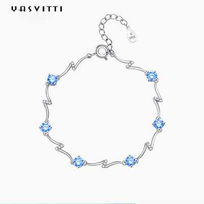 GV ajustável do bracelete da pulseira de 0.14oz 0.2m Sterling Silver Jewelry Bracelets Fiancée