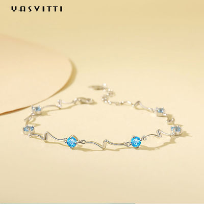 GV ajustável do bracelete da pulseira de 0.14oz 0.2m Sterling Silver Jewelry Bracelets Fiancée