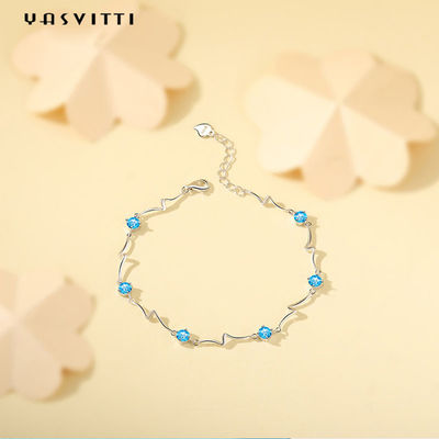 GV ajustável do bracelete da pulseira de 0.14oz 0.2m Sterling Silver Jewelry Bracelets Fiancée