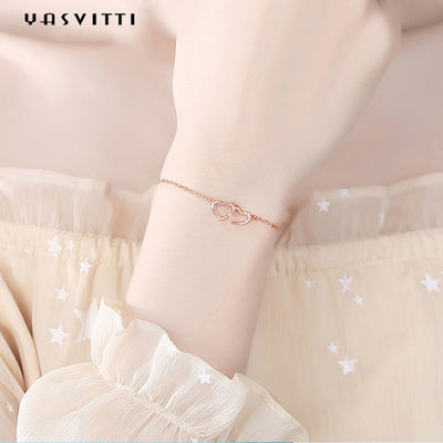 ODM 7.8in prata 18k Rose Gold Open Heart Bracelet de 304 braceletes do slider dos SS