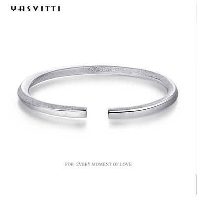 0.06m 4.5g acoplam o ODM de Sterling Silver Bangle Bracelets do bracelete do punho