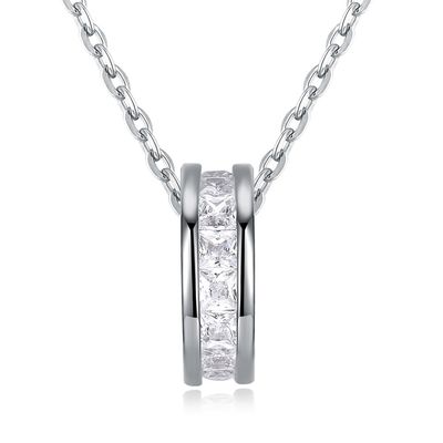 Corrente da temperamento da forma de Sterling Silver 925 Diamond Small Pretty Waist Necklace