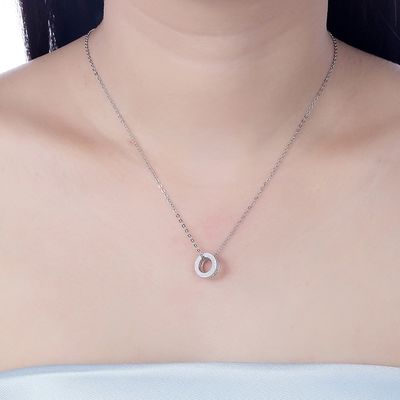Corrente da temperamento da forma de Sterling Silver 925 Diamond Small Pretty Waist Necklace