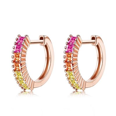 Arco-íris Sterling Silver Jewelry Earrings