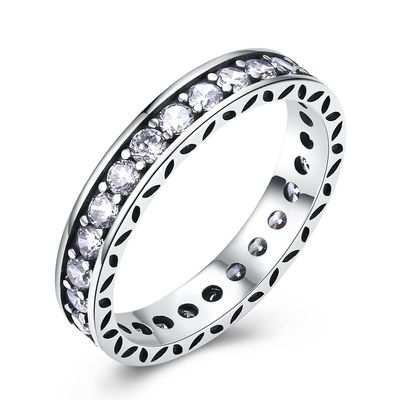 Anel de pedra do tênis de Sterling Silver 925 AAA CZ