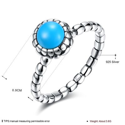 anel de dedo do casamento do zirconita de 0.9cm 3.6g Sterling Silver Jewelry Rings 3A
