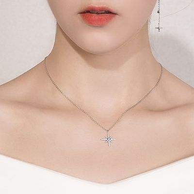 colar chapeada do ouro branco de 3x2cm Sterling Silver Necklace Chains AAAAA CZ