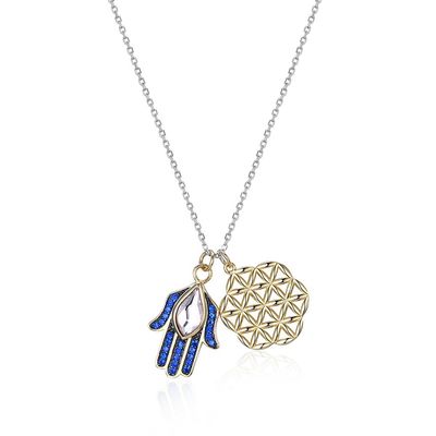 colar do olho do diabo da flor do GV de 17in 1.7g 925 Sterling Silver Necklace Chain