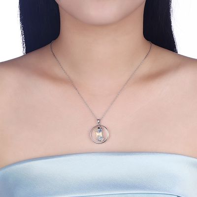 Colar da corrente da clavícula da lua do ODM 3.3g 2.8cm Sterling Silver Jewelry Necklaces