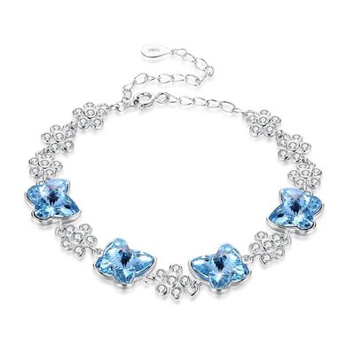 ODM 1.4x1.6cm Sterling Silver Slider Bracelets 3,5&quot; braceletes do zirconita