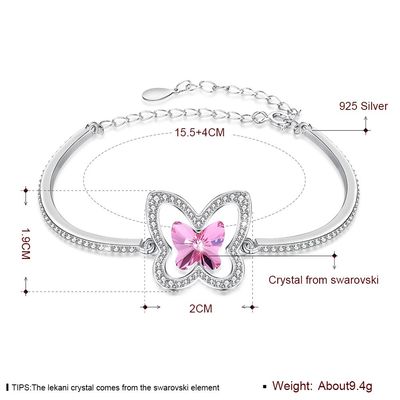 Borboleta Sterling Silver Slider Bracelets