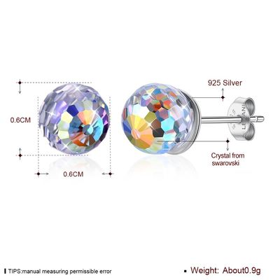 0.6X0.6cm 0,9 GV do brinco do pino de encaixe de Sterling Silver Jewelry Earrings Birthstone do grama