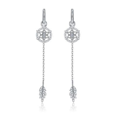 GV de 0.26ft 1.2g Sterling Silver Jewelry Earrings 3A CZ Crystal Ball Earrings