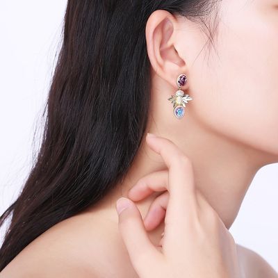 Brincos de Diamond Gift Sterling Silver Jewelry