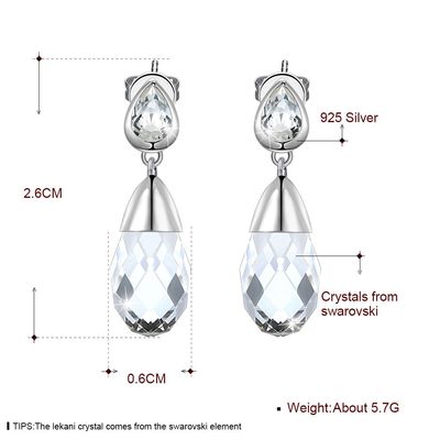 o ouro de 0.2oz Sterling Silver Jewelry Earrings 14k chapeou brincos da gota da água