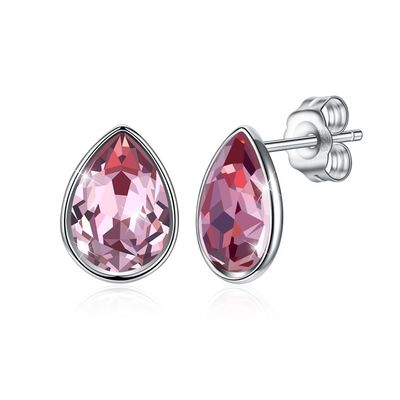 Rosa Sterling Silver Jewelry Earrings das mulheres