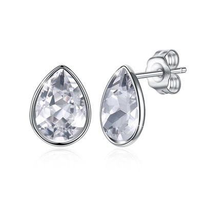Rosa Sterling Silver Jewelry Earrings das mulheres