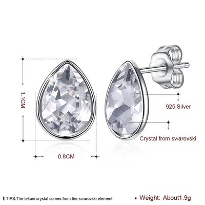 Rosa Sterling Silver Jewelry Earrings das mulheres