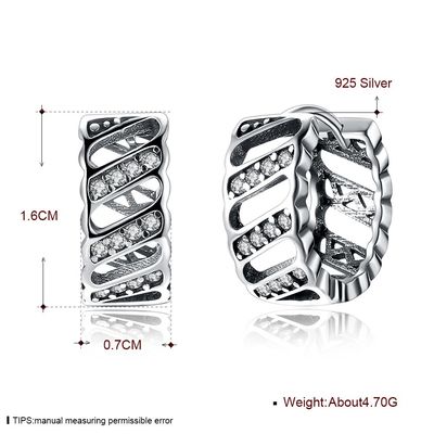 GV dos brincos do parafuso prisioneiro da coroa de 0.17oz 1.6cm Sterling Silver Jewelry Earrings Hypoallergenic