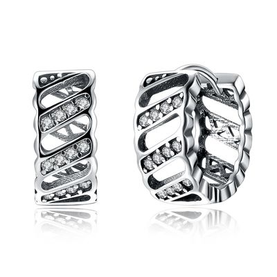 GV dos brincos do parafuso prisioneiro da coroa de 0.17oz 1.6cm Sterling Silver Jewelry Earrings Hypoallergenic