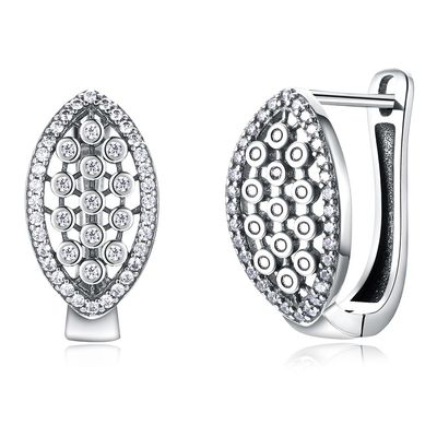 1.9x1cm 4,6 gramas Diamond Earrings Hanukkah real 925 Sterling Silver Earrings