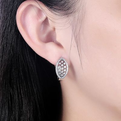 1.9x1cm 4,6 gramas Diamond Earrings Hanukkah real 925 Sterling Silver Earrings