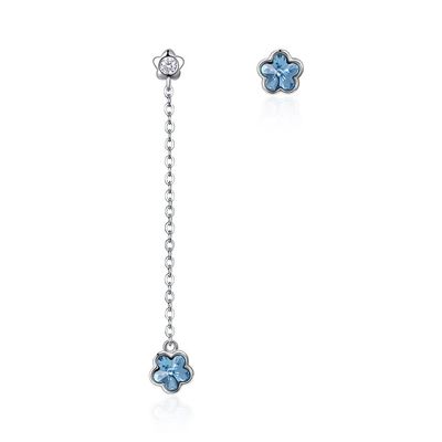 gota unisex Diamond Flower Earrings da liga dos brincos da gota da borla 3.7g de 2.3in