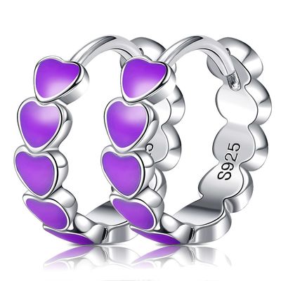 Parafusos prisioneiros rosqueados do grama 0.15mm Sterling Silver Heart Earrings Heart da CZ 0,85