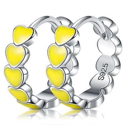 Parafusos prisioneiros rosqueados do grama 0.15mm Sterling Silver Heart Earrings Heart da CZ 0,85