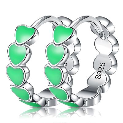 Parafusos prisioneiros rosqueados do grama 0.15mm Sterling Silver Heart Earrings Heart da CZ 0,85