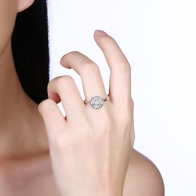 Forme Ring Zircon Diamonds Stone 925 Sterling Silver Engagement Wedding Band Ring For Women