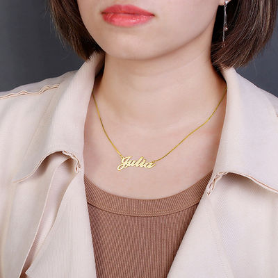 colar na moda da placa de nome do ouro do festival das colares 0.07oz de prata feitas sob encomenda de 1.8ft
