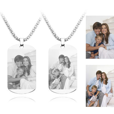OEM de aço inoxidável personalizado 1.96in da colar da foto da colar do pendente da imagem 3gram