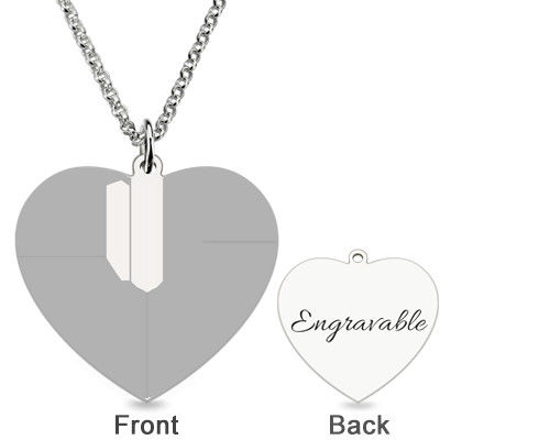 0.88in ODM de prata feito sob encomenda de Sterling Silver Photo Engraved Necklace de 3 colares do grama