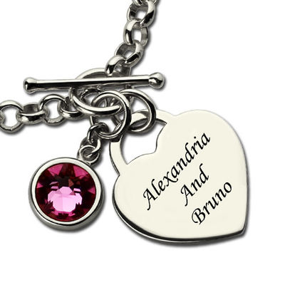 braceletes S925 dados forma de 0.72X0.6in 0.7oz Sterling Silver Personalized Bracelet Stainless coração de prata